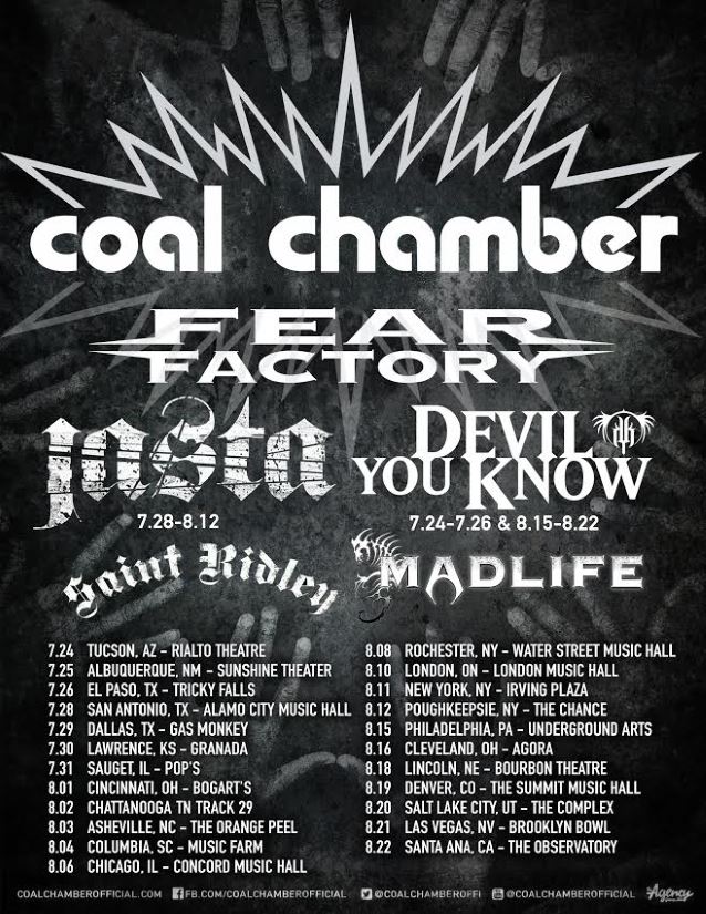 Coal Chamber and Fear Factory Co-Headling Ultimate Meh Tour