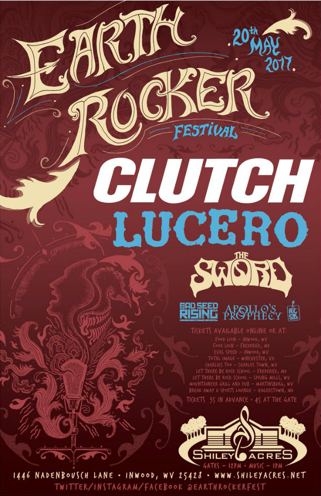 clutch earth rocker t shirt