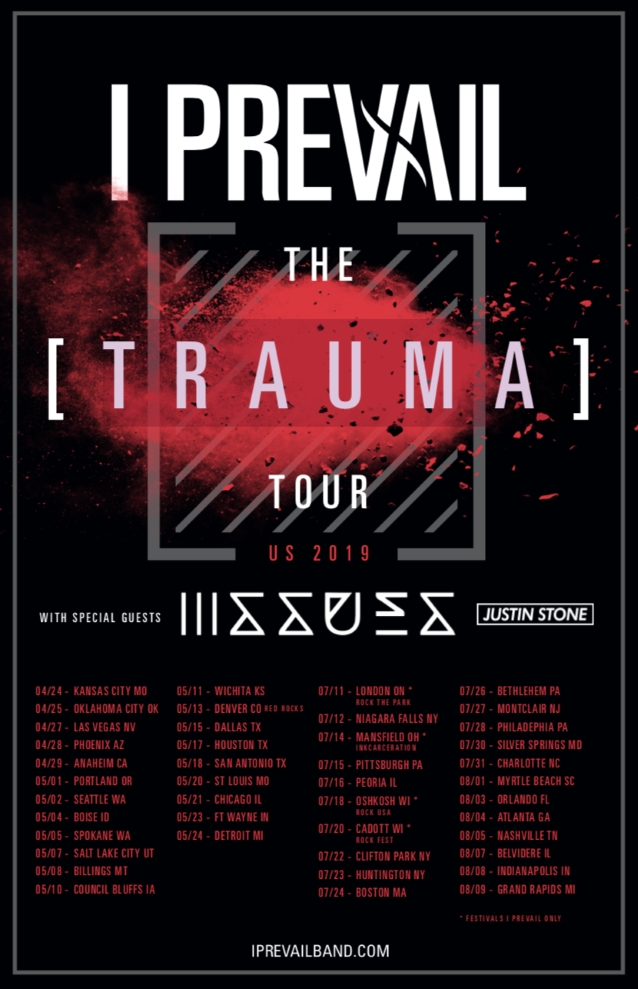 I Prevail Announces Spring And Summer 2019 Tour Dates; Presale Available