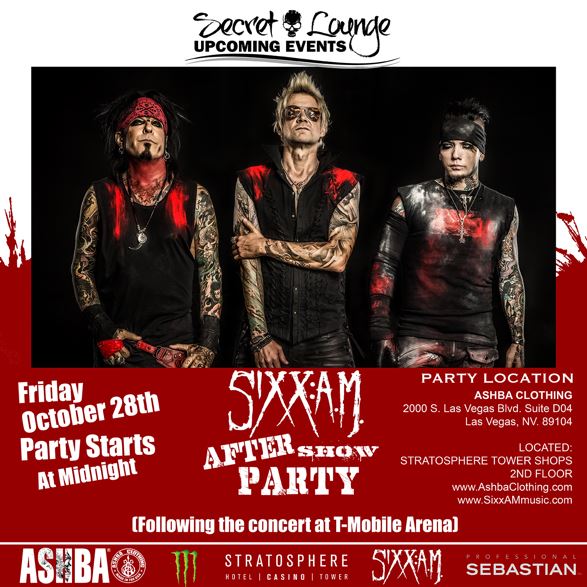 SIXX:A.M. Announces Las Vegas After-Party