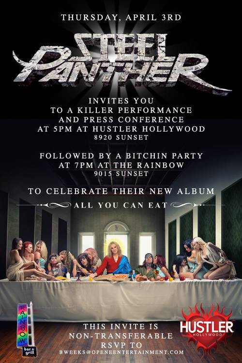 steelpantherhustlerpressperformanceposter